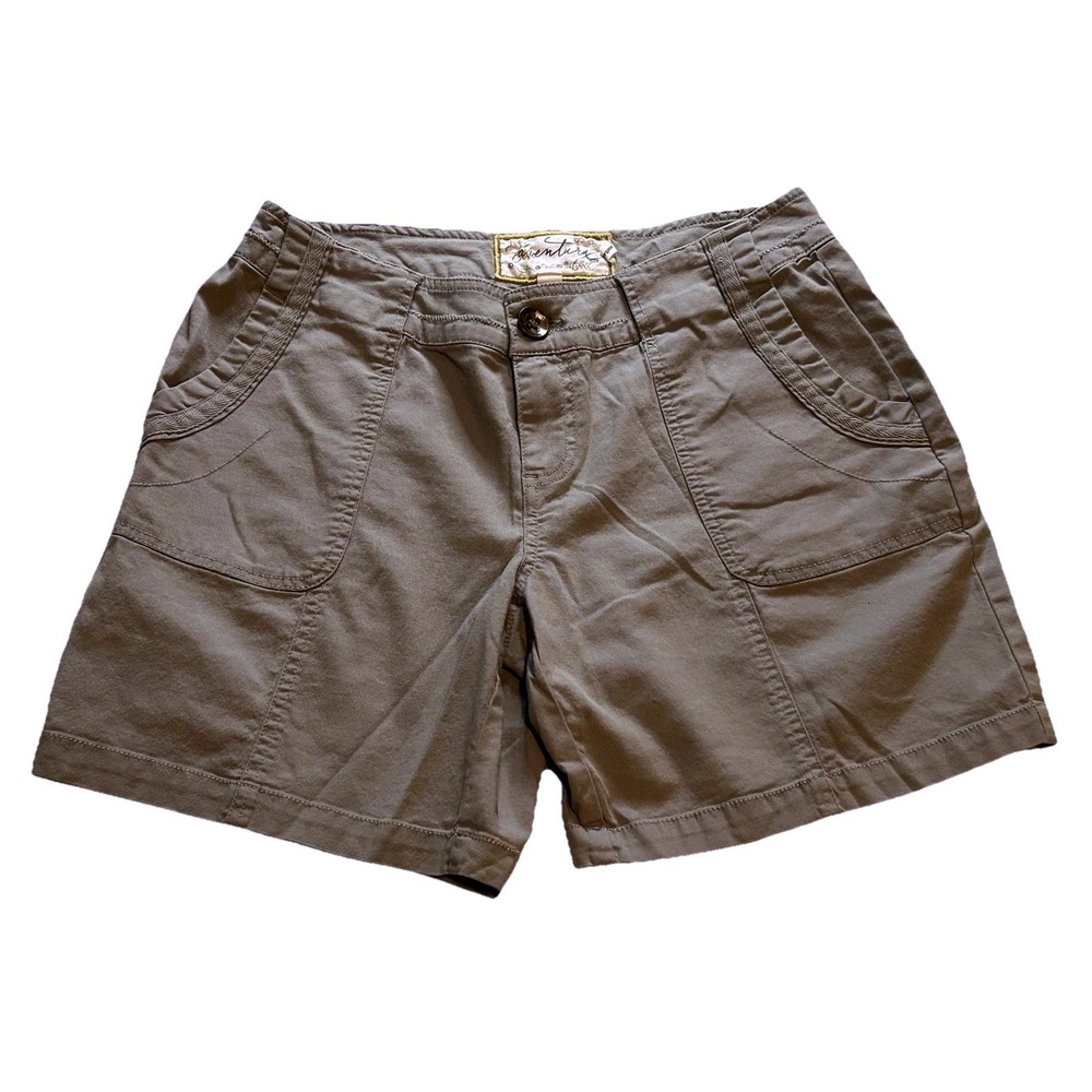 Aventura Women's Size 4 -Organic Cotton Chino Shorts - Gray 28" Waist (Low Rise)